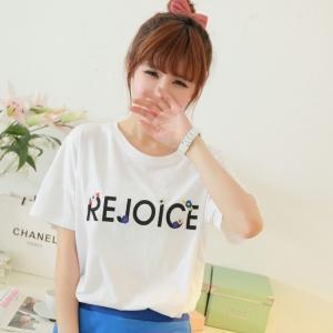 Embroidered Lettering T-shirt