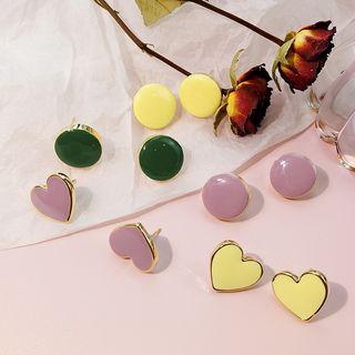 Glaze Star / Disc / Heart Earring