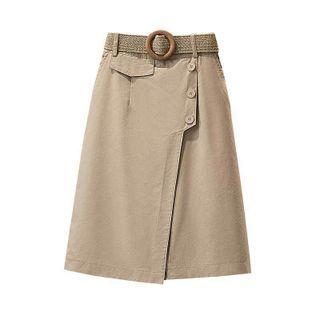Button-up Wide-leg Skort