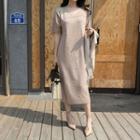 Plus Size V-neck Knit T-shirt Dress