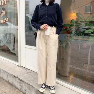 Pocket-detail Fleece-lined Pants