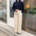 Pocket-detail Fleece-lined Pants