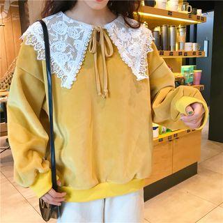Lace Collar Sweatshirt