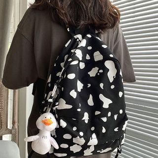 Cow Print Zip Backpack / Bag Charm