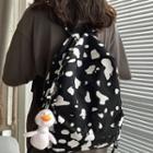 Cow Print Zip Backpack / Bag Charm
