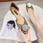 Metal Disc Pointed Flats