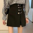 Safety Pin Accent A-line Skirt