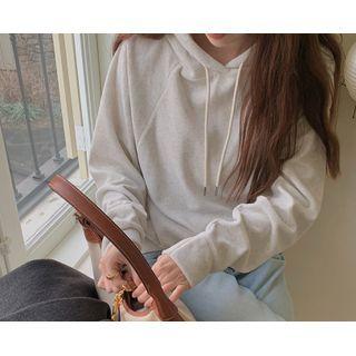 Raglan-sleeve Stitch-trim Hoodie
