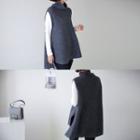 Cowl-neck Dip-back Knit Vest