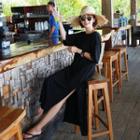 Tall Size V-cutting Maxi Sundress