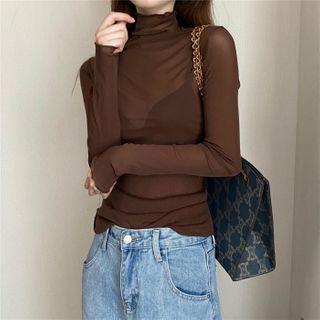 High-neck Skinny Top