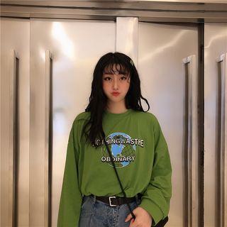 Printed Pullover Green - One Size