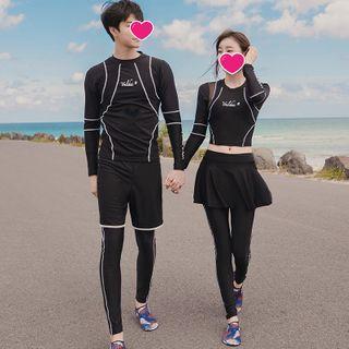Couple Matching Long-sleeve Rashguard / Skirt / Shorts / Pants / Set