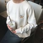 Croissant Embroidered Pullover