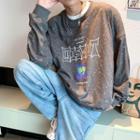 Long-sleeve Splash Print Sweatshirt