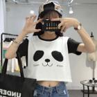 Print Short-sleeve Crop T-shirt