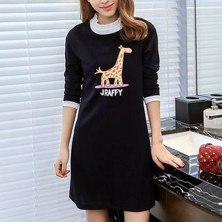 Giraffe Long-sleeve Dress