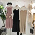 Long-sleeve Panel Maxi Dress