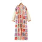 Crochet Knit Long Cardigan