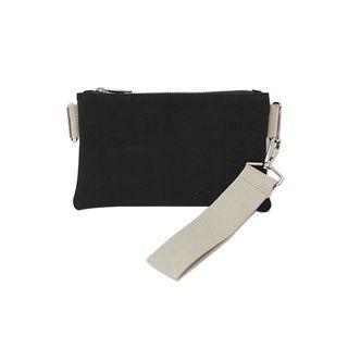 Faux-suede Wristlet Clutch