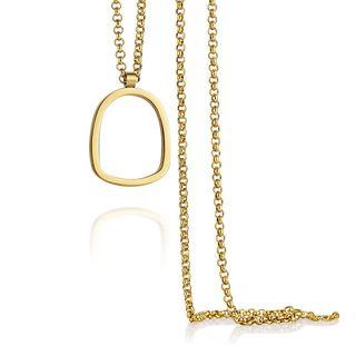 Cut-out Geometry Chain Necklace Gold - One Size