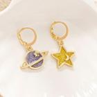 Star Drop Earring 1 Pair - E1895 - Gold - One Size