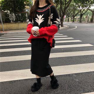 Print Loose Sweater
