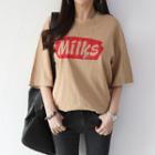 Milks Letter Print T-shirt