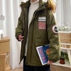 Print Cargo Zip-up Parka