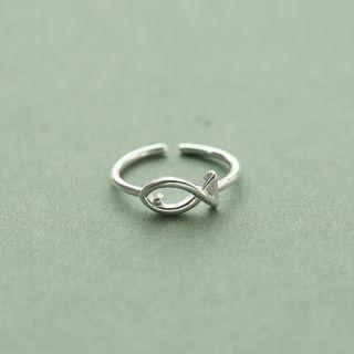 Fish Sterling Silver Open Ring