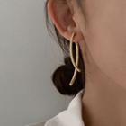 Curve Alloy Dangle Earring 1 Pair - Earring - Cross - Gold - One Size