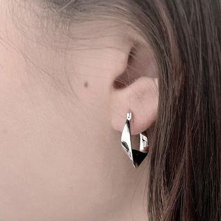 Polished Sterling Silver Twisted Hoop Earring 1 Pair - 925 Sterling Silver - Silver - One Size