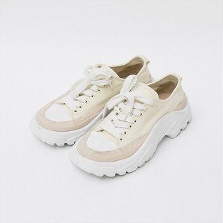 Lug-sole Canvas Sneakers
