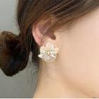 Faux Crystal Flower Earring 1 Pair - One Size
