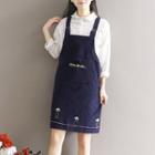 Embroidered Corduroy Pinafore