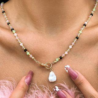 Bead Necklace 4548 - Gold - One Size