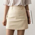 Belt-loop A-line Miniskirt