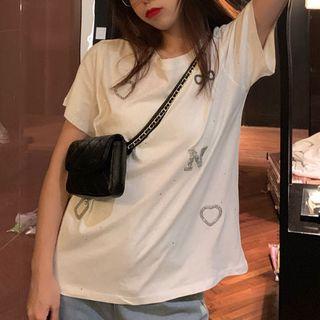Glitter Sequined Short-sleeve T-shirt