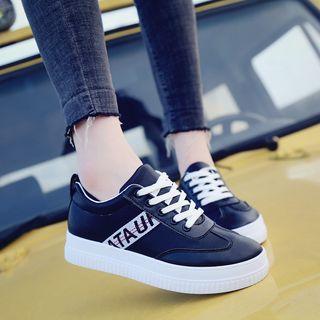 Lettering Lace-up Sneakers