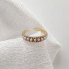 Faux Pearl Open Ring 1 Pc - As Shown In Figure - One Size