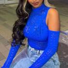 Long-sleeve Cold-shoulder Cut-out T-shirt