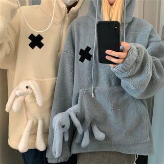 Furry Applique Hoodie
