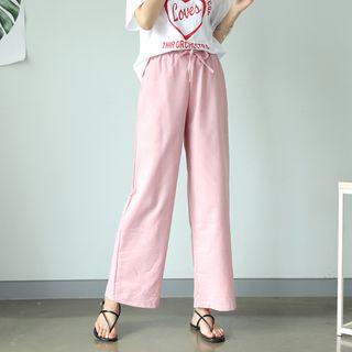 Linen Blend Wide-leg Pants In 8 Colors