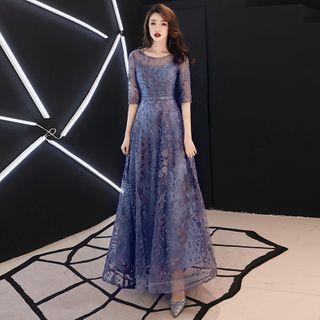 Lace A-line Evening Gown / Cocktail Dress