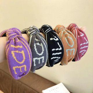 Lettering Knit Hair Band