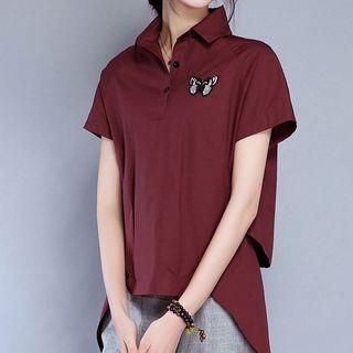 Butterfly-embroidery Blouse