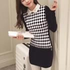 Argyle Knit Dress