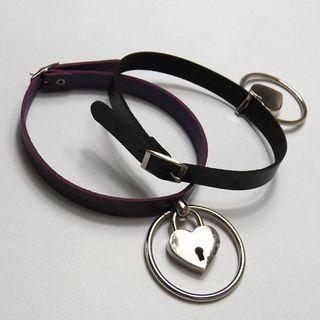 Heart Lock Pendant Choker