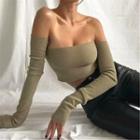 Set: Knit Tube Top + Arm Sleeves