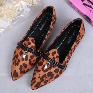 Leopard Pointed Flats